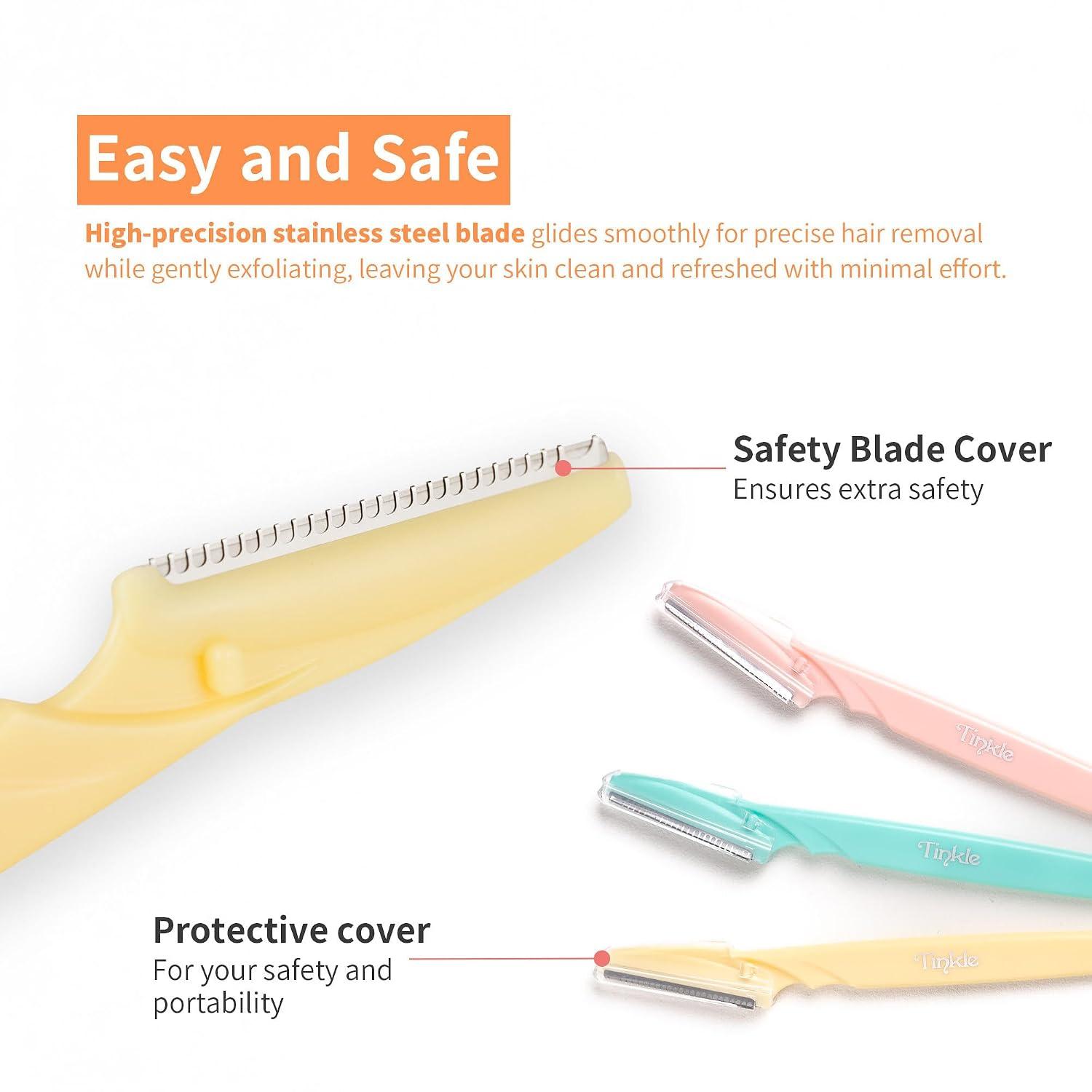 Durable Eyebrow Razor with Protective Case 3s