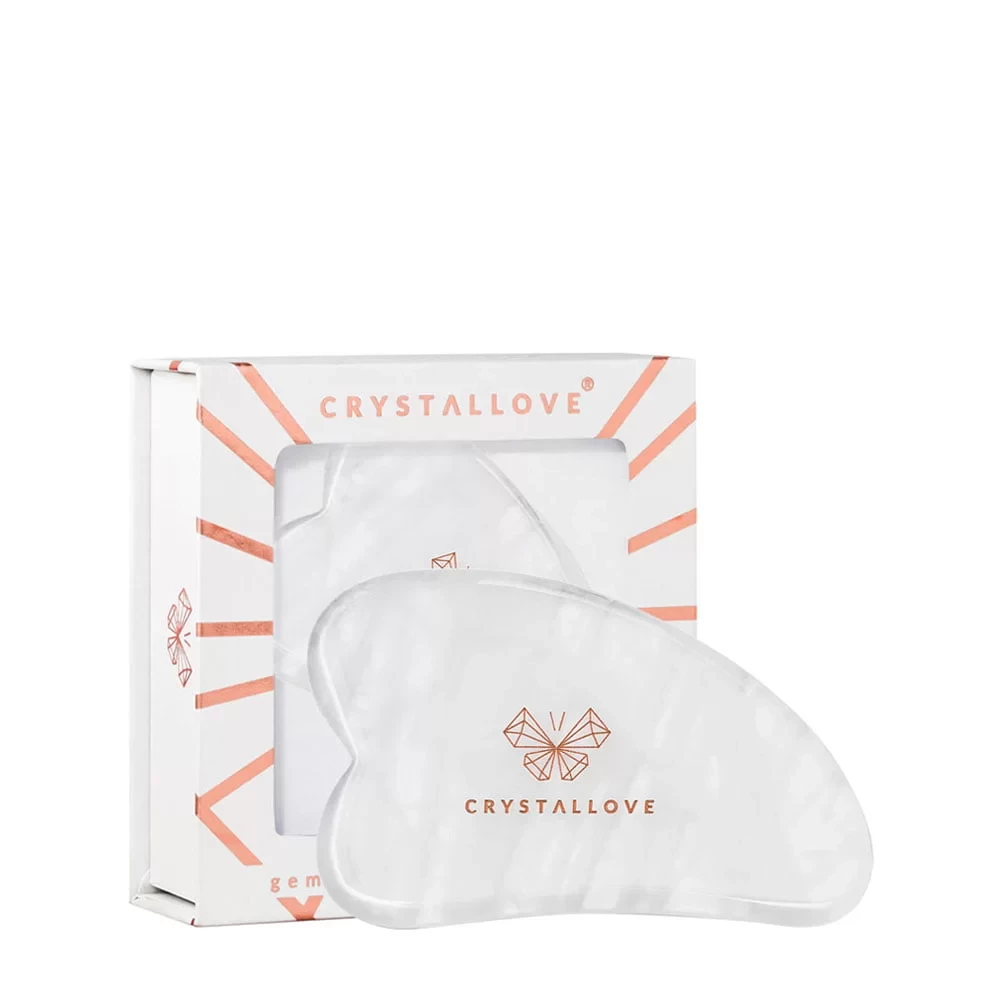 Rock crystal gua sha face massage plate