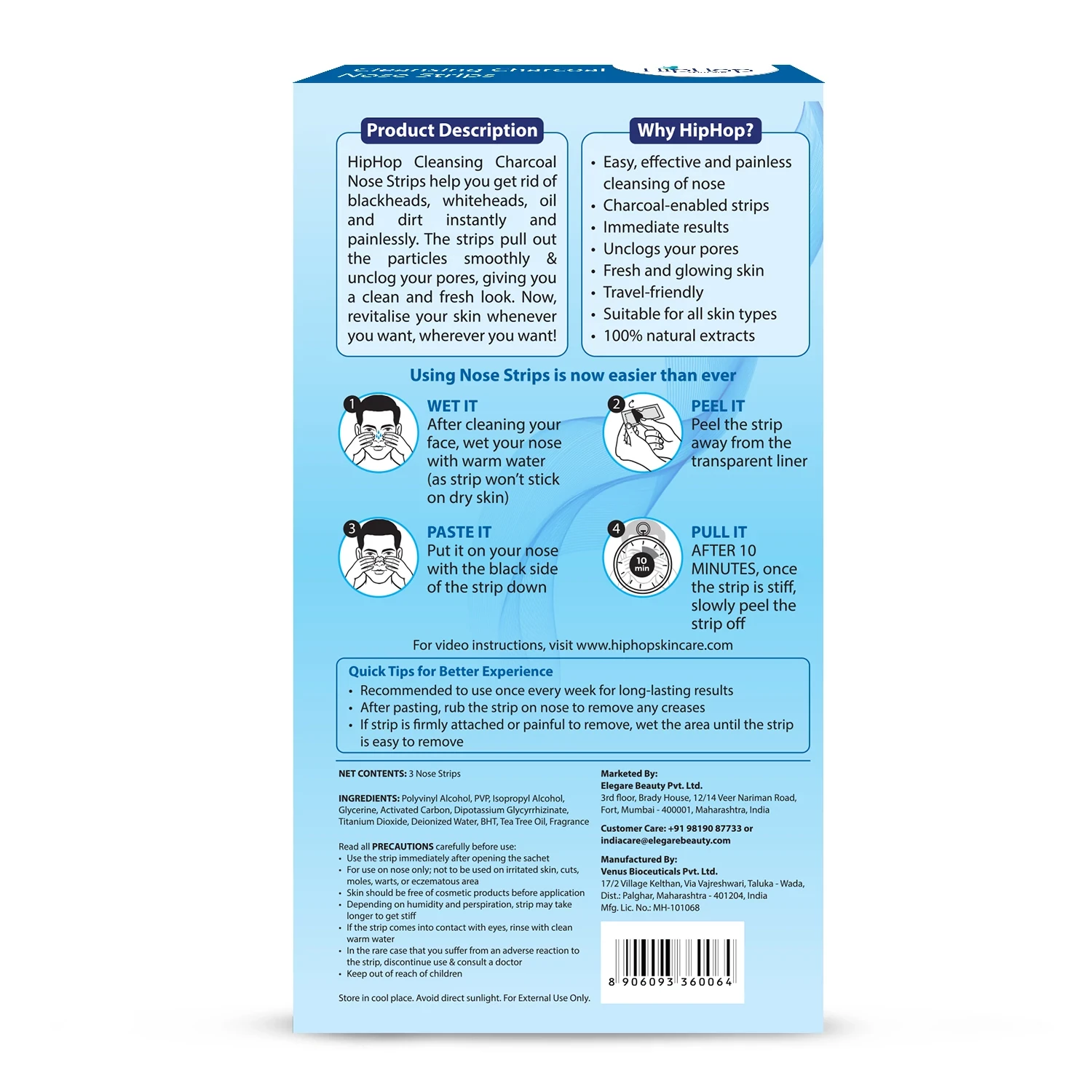 Cleansing charcoal nose strip 3s