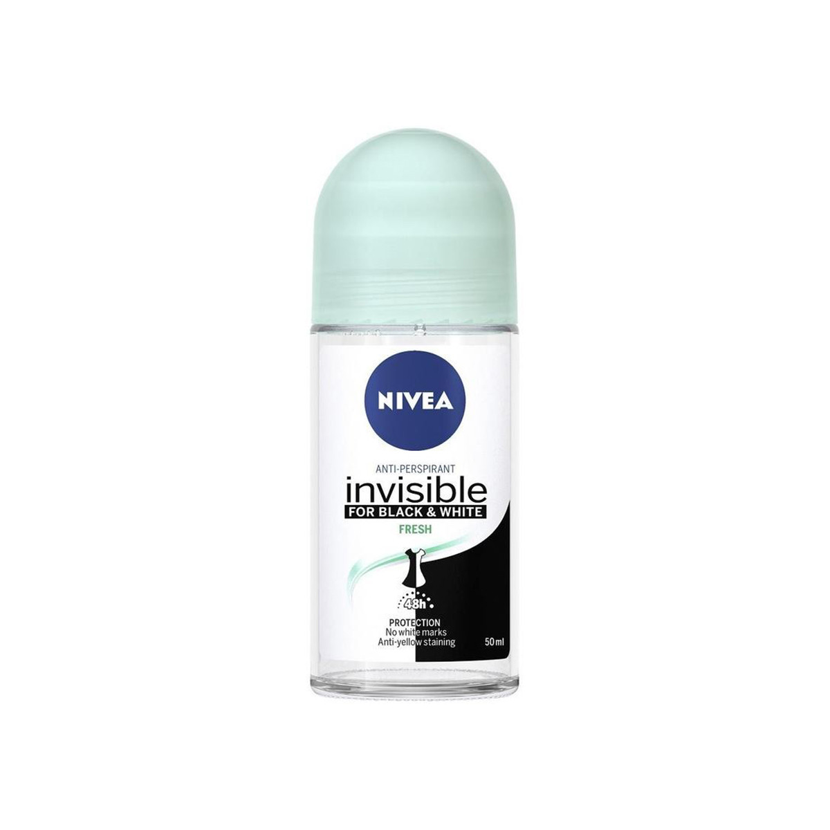 Black & white invisible fresh roll-on for women 50ml