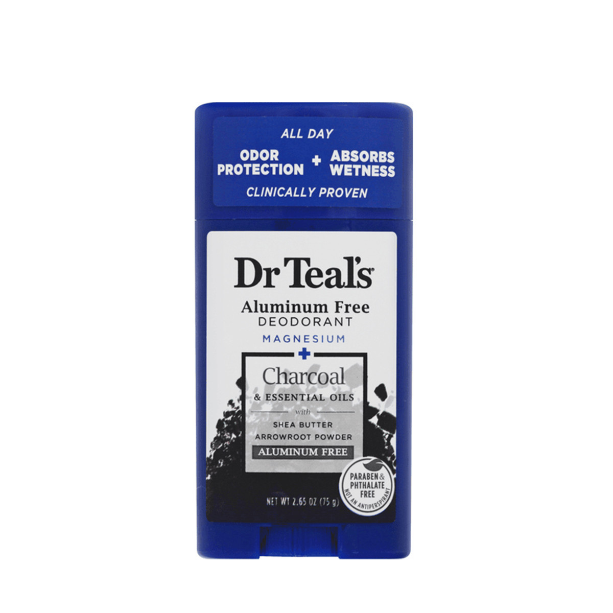 Magnesium + charcoal & essential oils aluminum free deodorant 75g