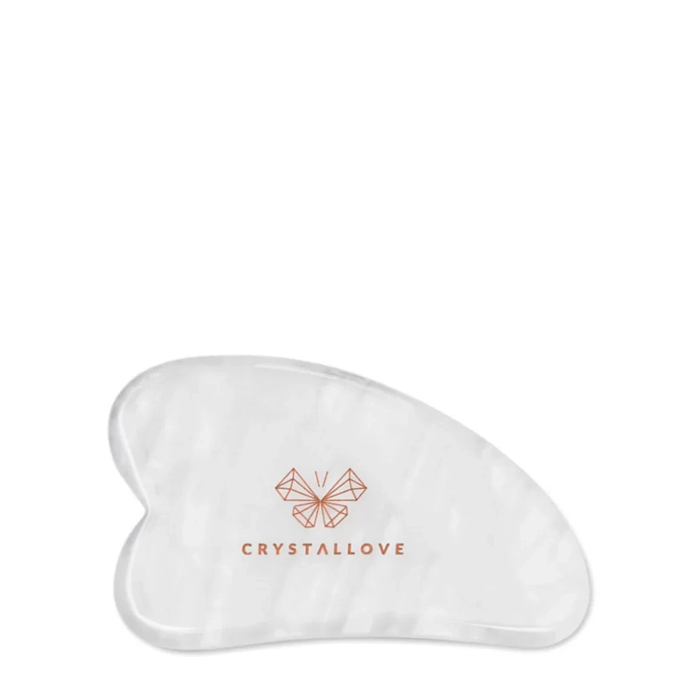 Rock crystal gua sha face massage plate