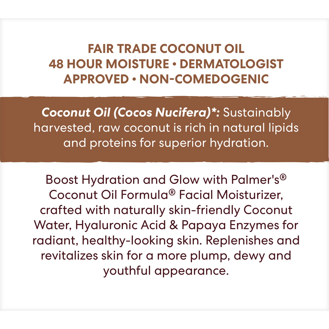 Coconut butter formula coconut hydrate facial moisturizer 50g