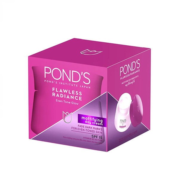 Flawless radiance even tone glow mattifying day cream spf15 50g