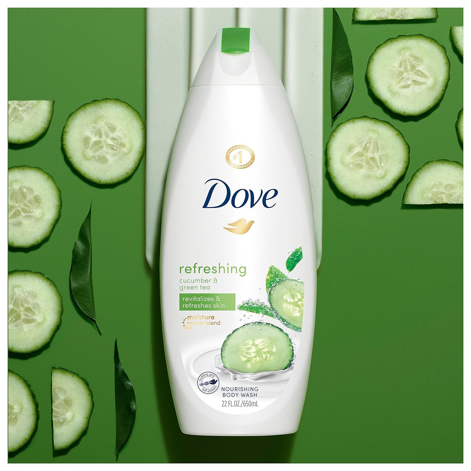 Refreshing cucumber & green tea body wash 650ml