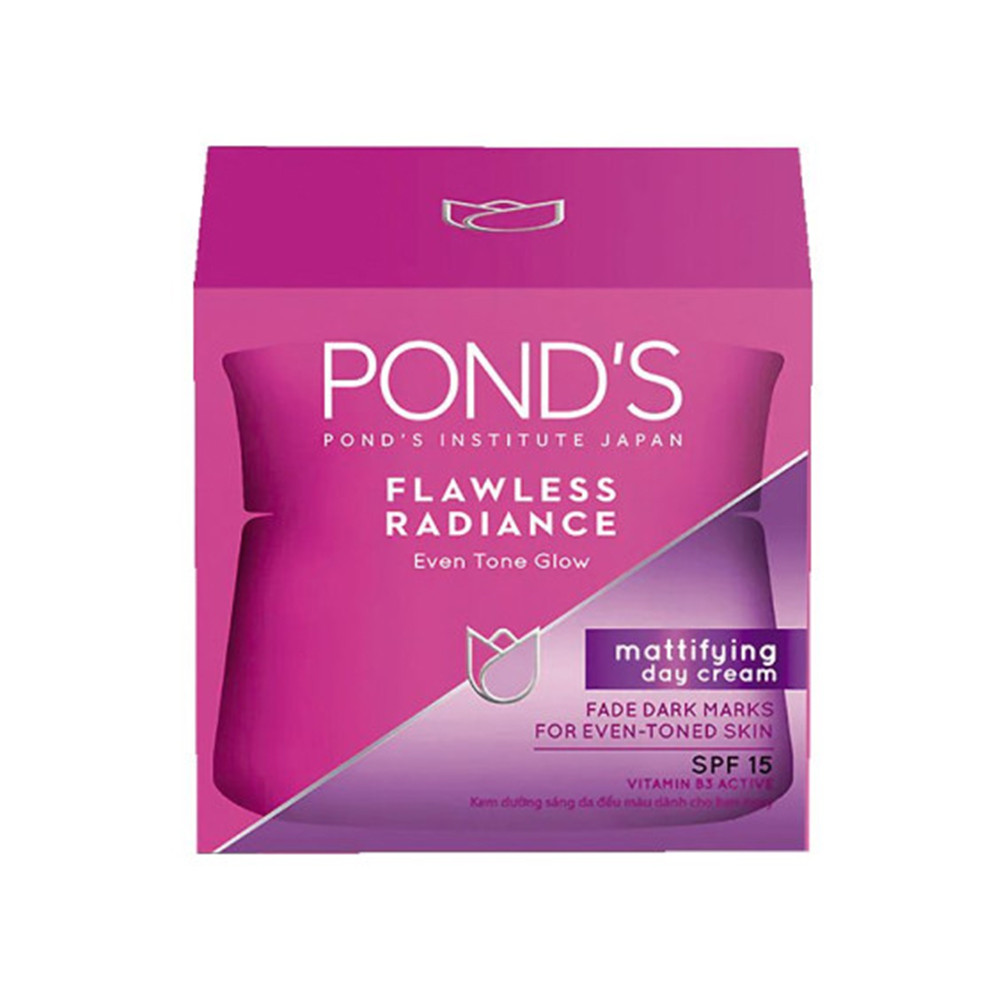 Flawless radiance even tone glow mattifying day cream spf15 50g