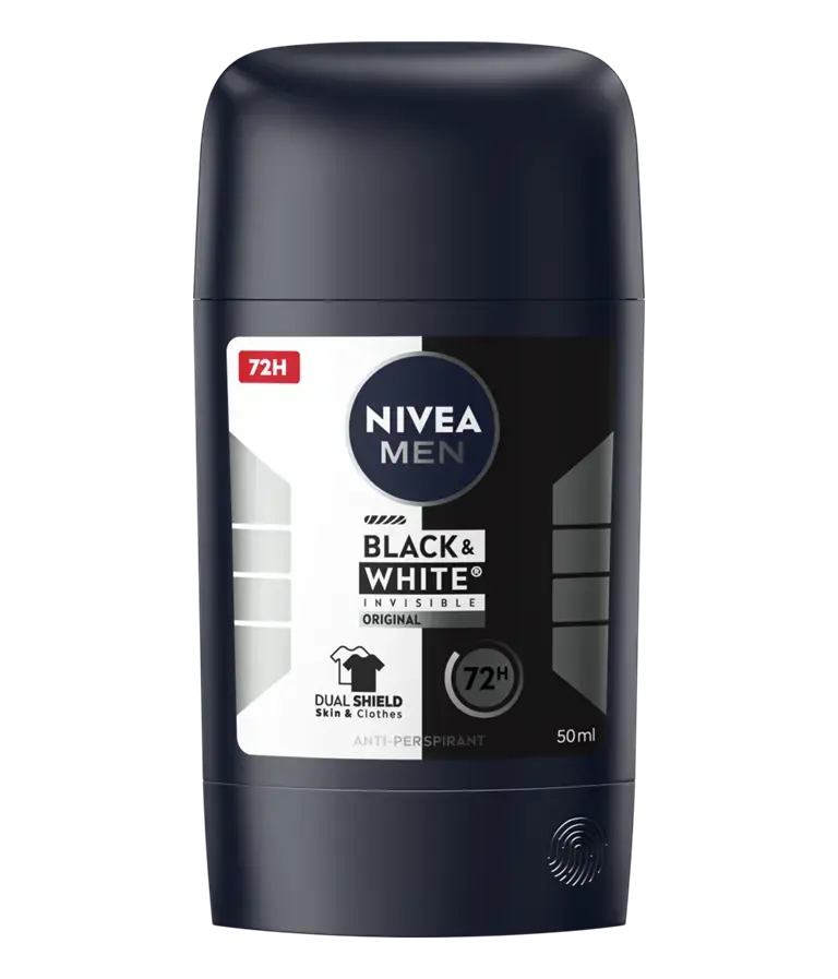 Men black & white invisible deodorant stick 50ml