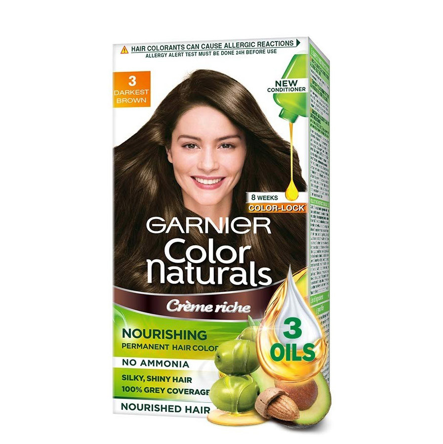 Color naturals hair color darkest brown no.3 35ml + 30g