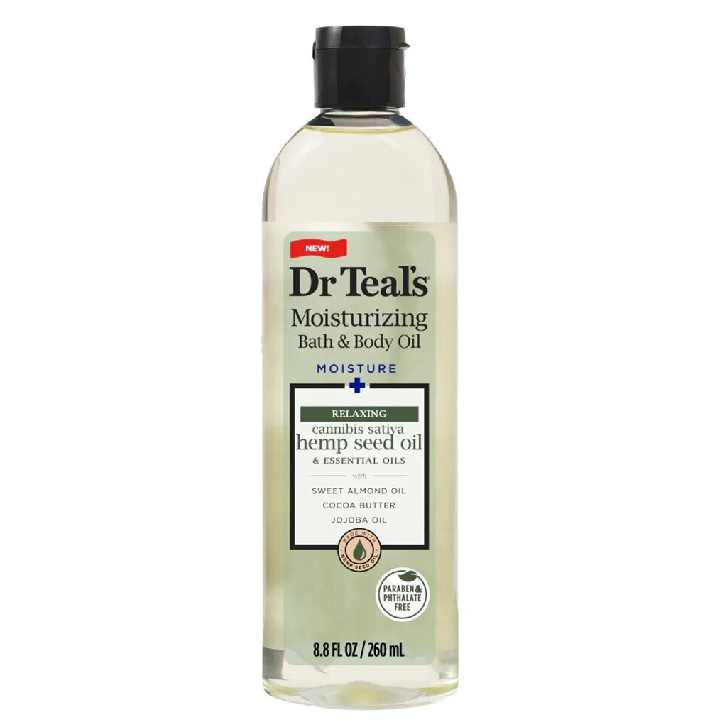 Relaxing cannabis sativa hemp seed oil & essential oils bath & body oil 260ml