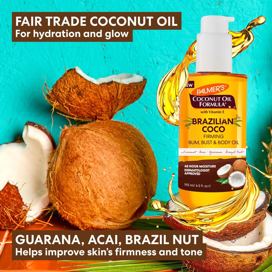 Brazilian Coco Firming Bum, Bust & Body Oil 192ml