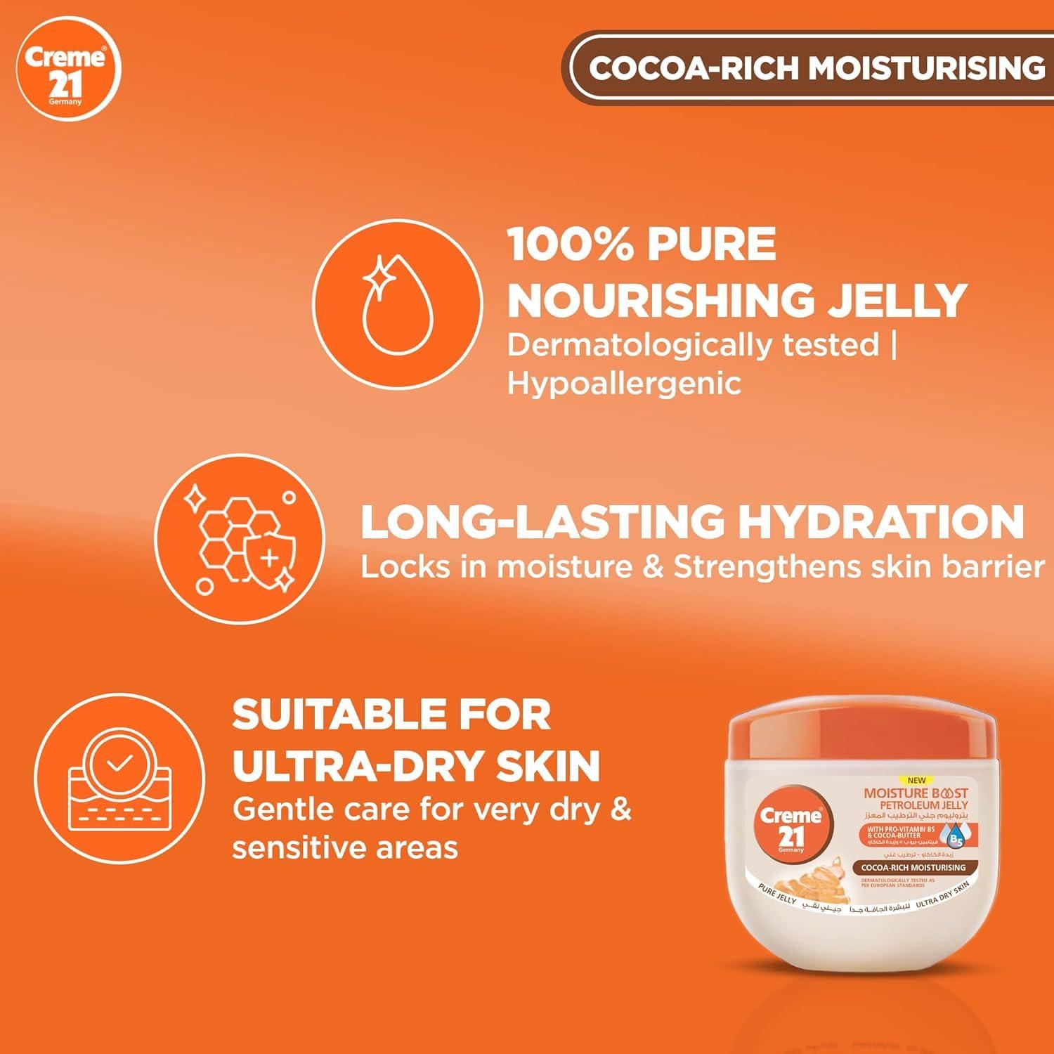 Moisture boost Cocoa-Rich 100% Pure Petroleum Jelly 100ml
