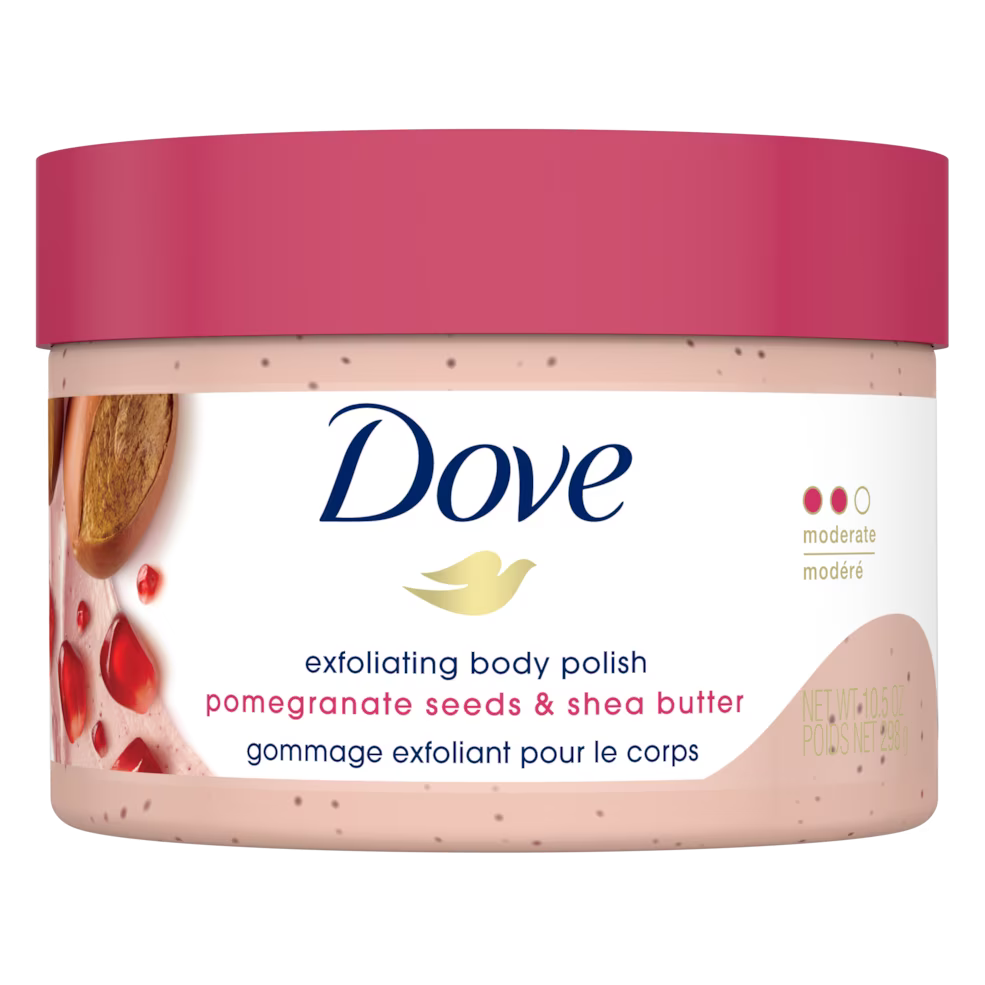 Pomegranate seeds & shea butter scent exfoliating body polish 298g