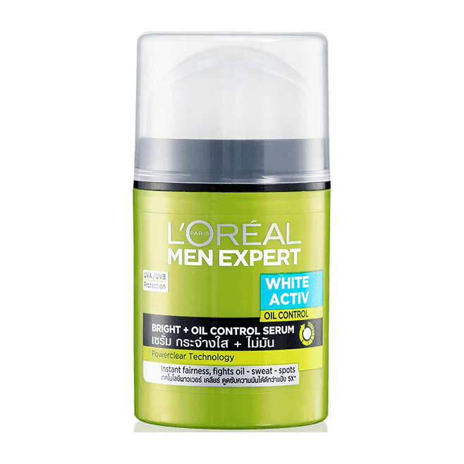 Men expert white active oil control bright + oil control serum 50ml