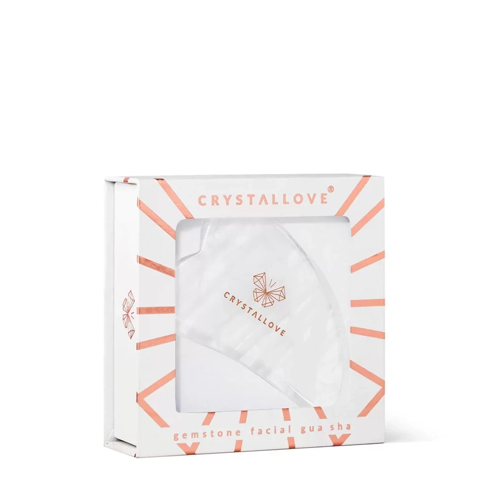 Rock crystal gua sha face massage plate