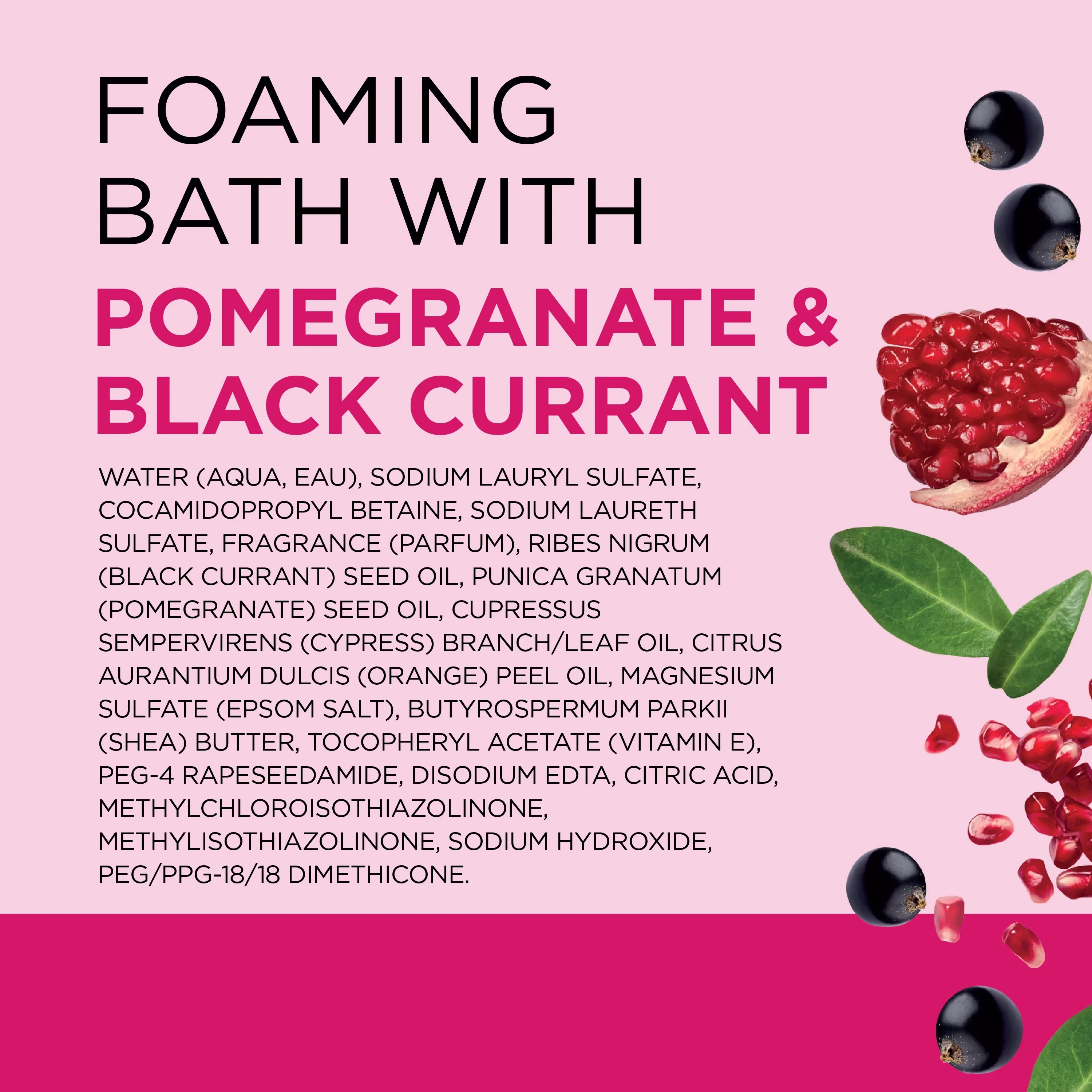 Pomegranate & black currant & essential oils foaming bath 1000ml