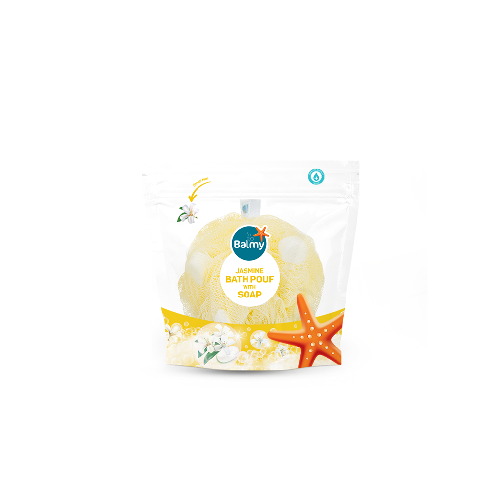 Jasmine soap bath pouf