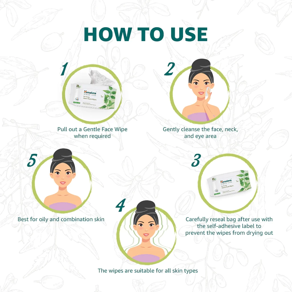 Purifying neem face wipes 25's