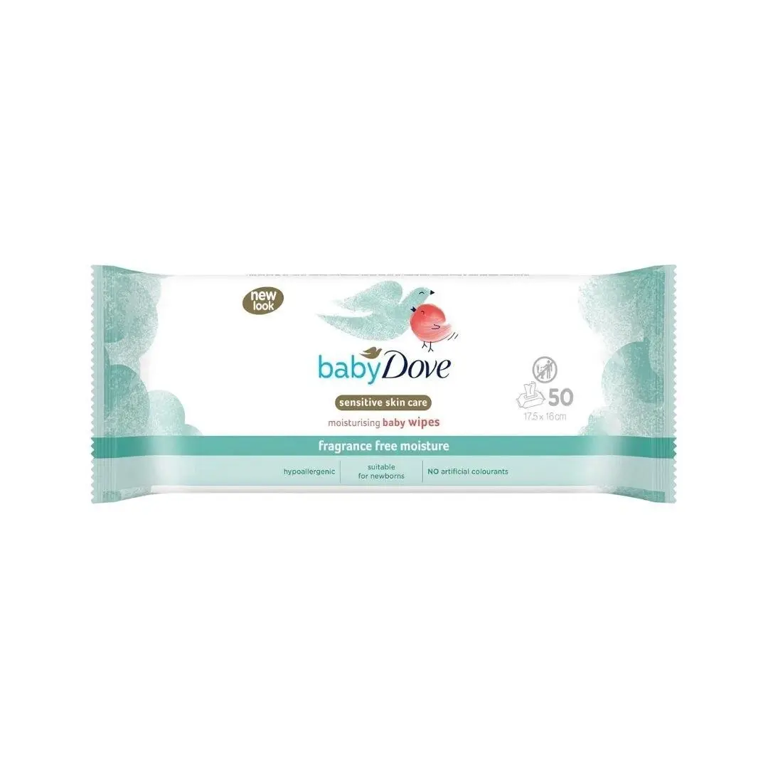 Baby sensitive skin care moisturising wipes 50s