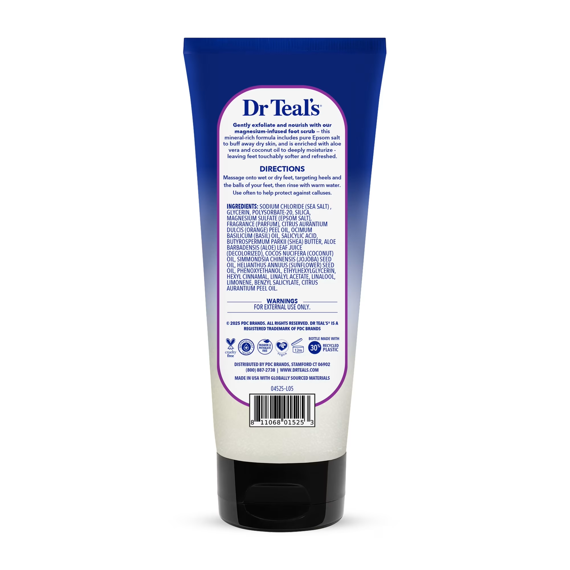 Foot care therapy with pure Epsom salt foot scrub 170g