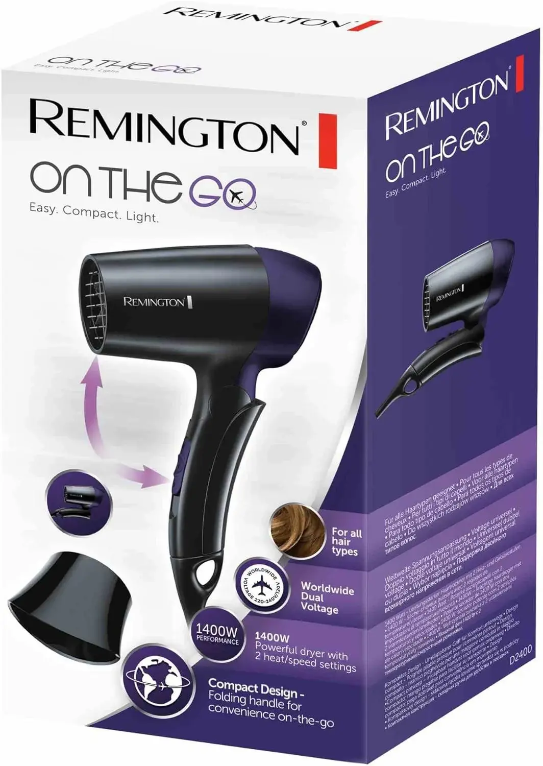 On the go hair dryer S2400