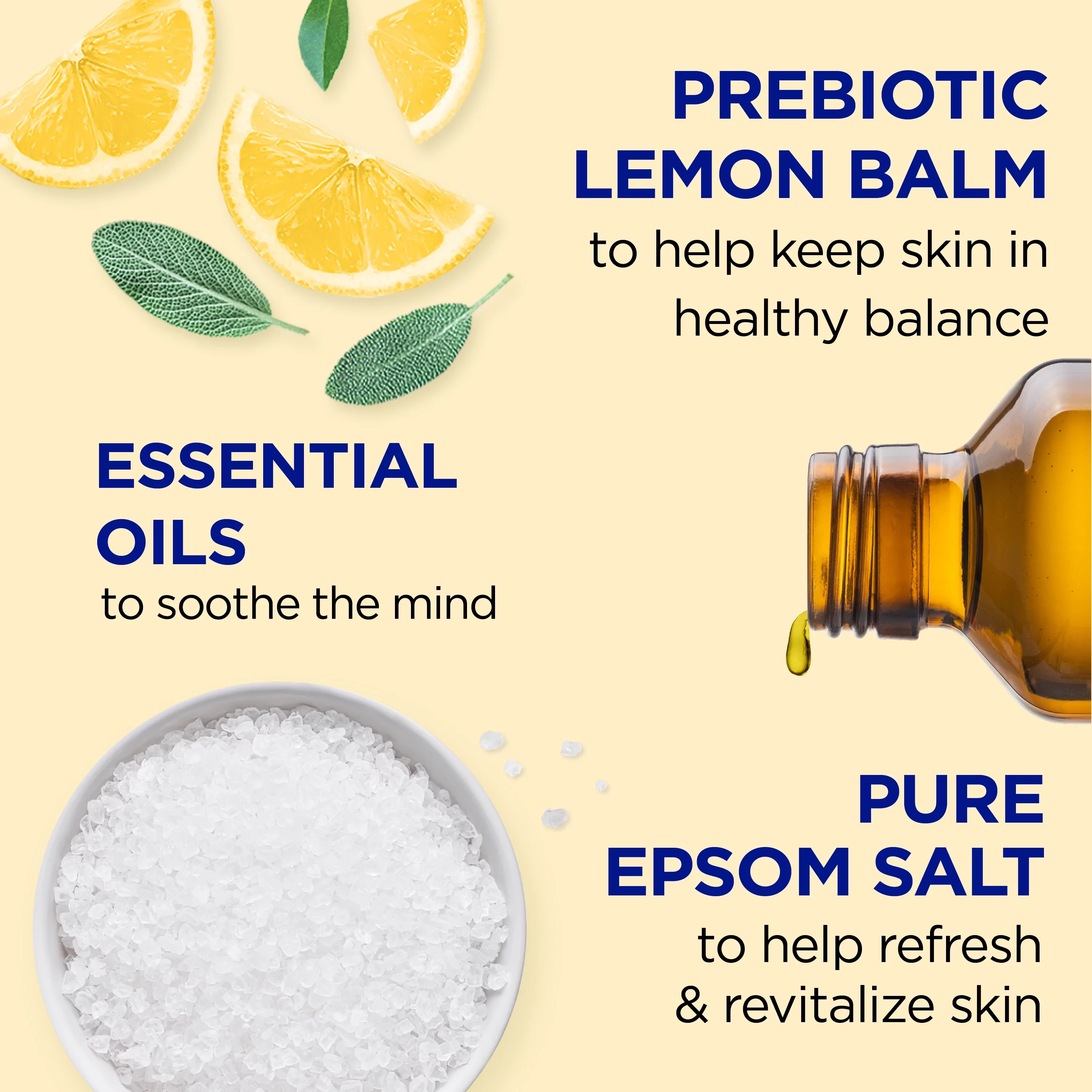 Prebiotic lemon balm & essential oils foaming bath 1000ml