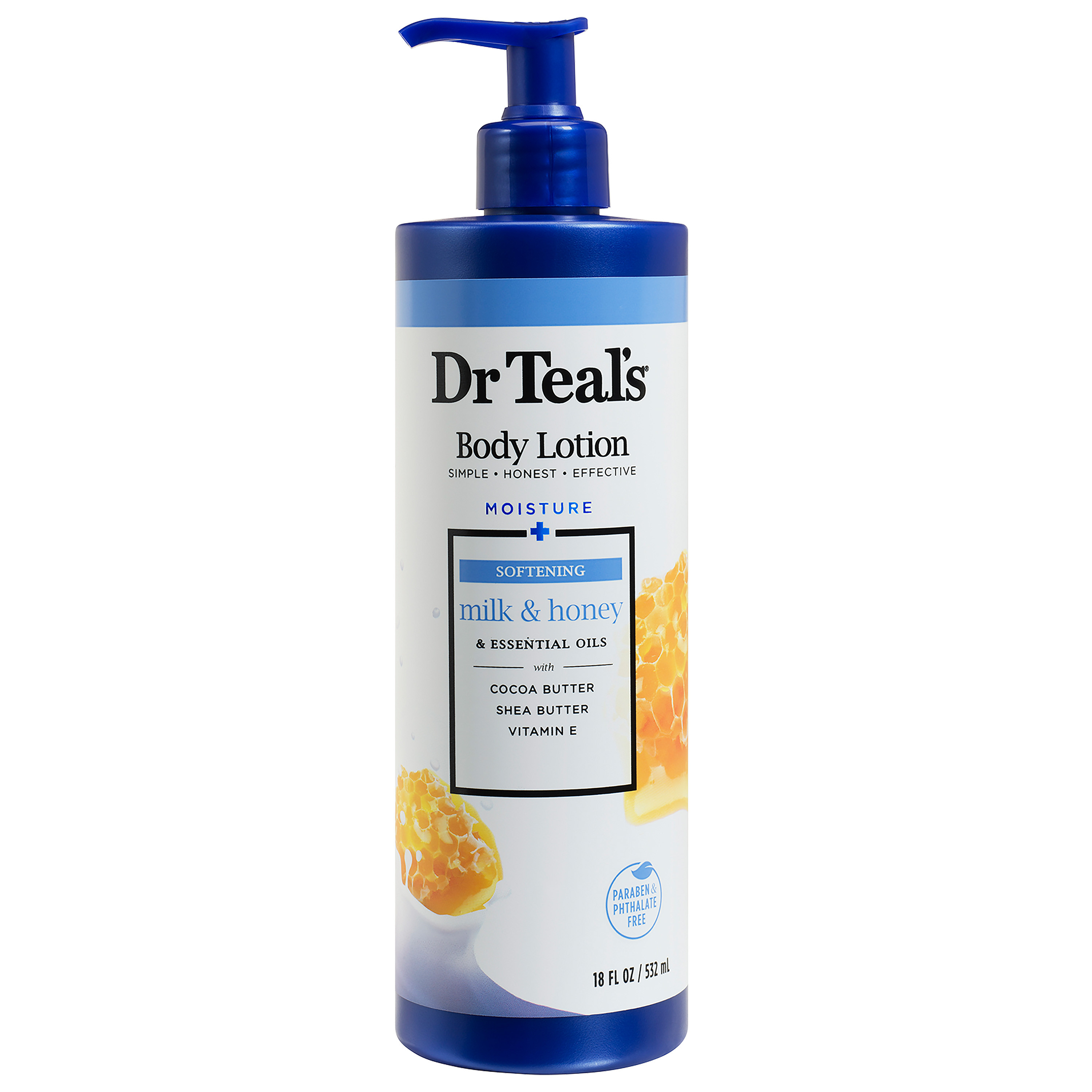 Moisture + softening milk & honey & essential oils body lotion 532ml