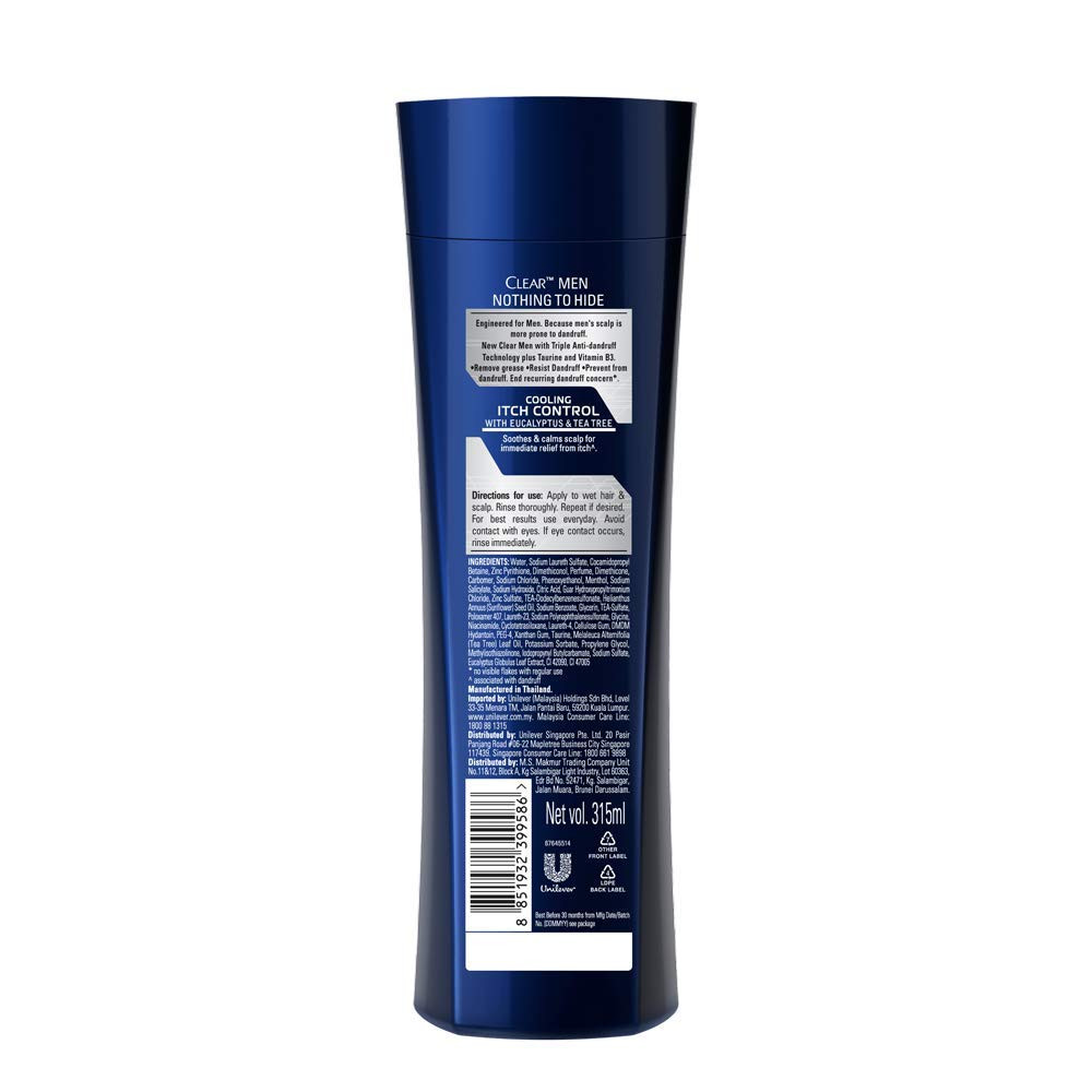Men cooling itch control shampoo 315ml