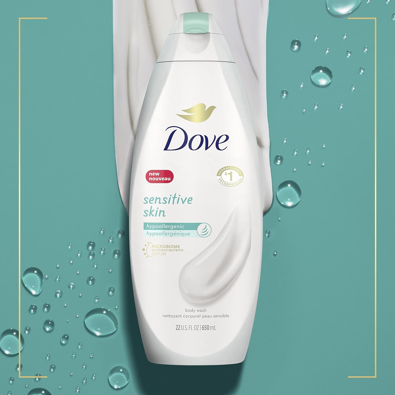 Sensitive skin hypoallergenic body wash 650ml