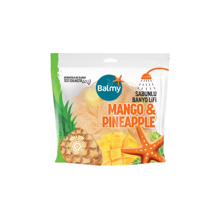 Mango & pineapple soap bath pouf