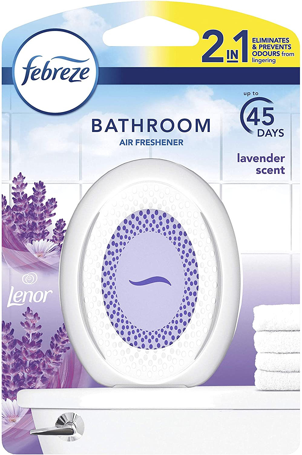 2in1 lavender scent bathroom air freshener 7.5ml