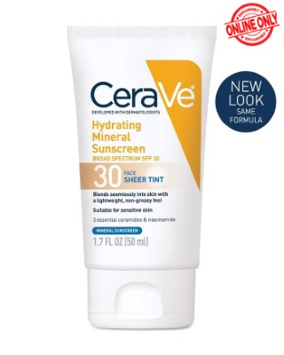 Hydrating mineral sunscreen face sheer tint spf30 50ml