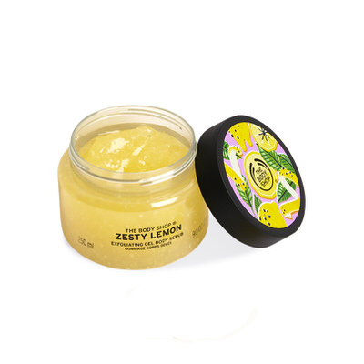 Zesty lemon exfoliating gel body scrub 250ml