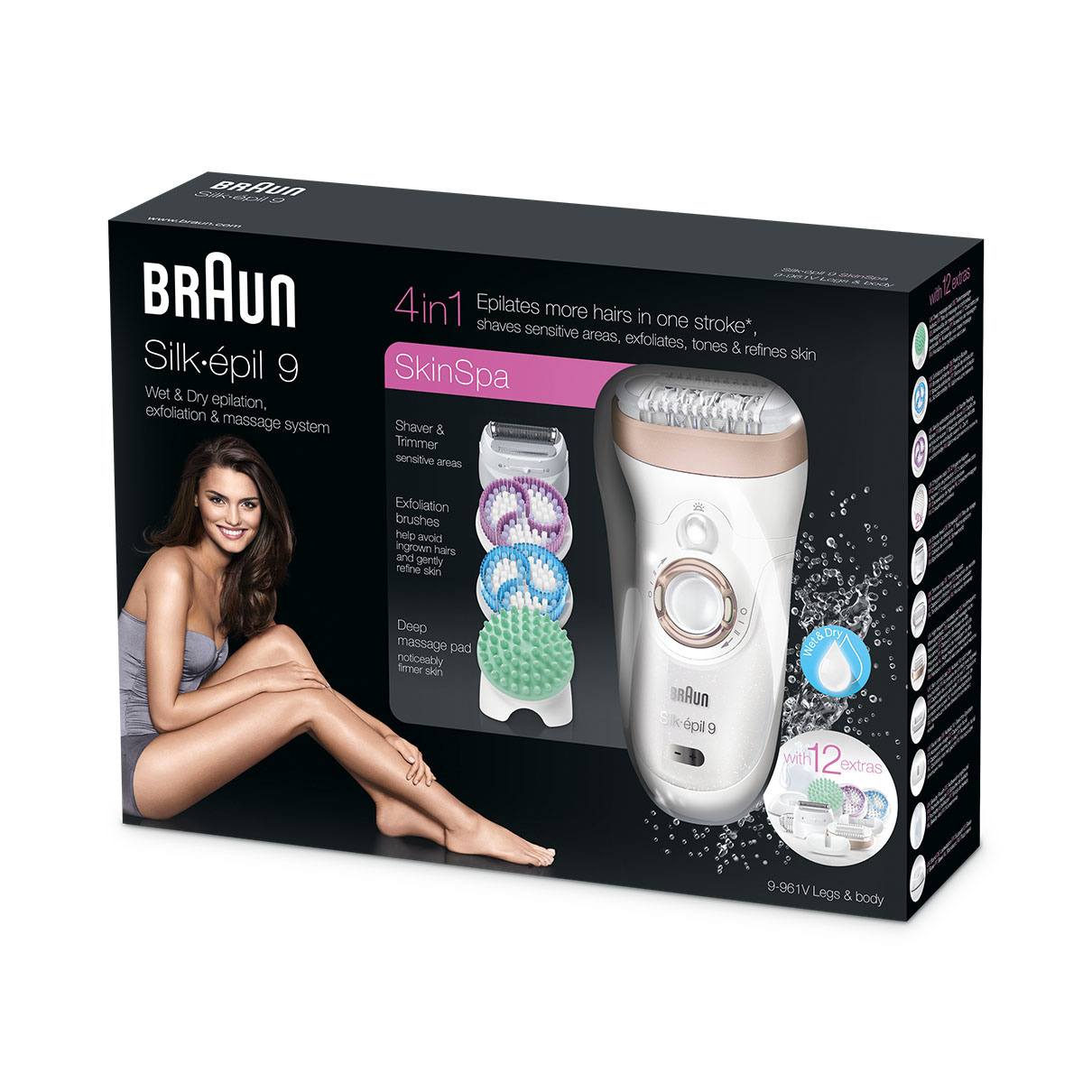Silk epil9 wet & dry epilation, exfoliation & massage system