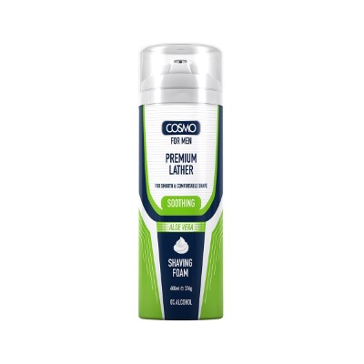 Soothing aloe vera shaving foam for men 400ml