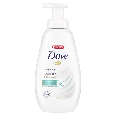 Instant foaming sensitive skin body wash 400ml