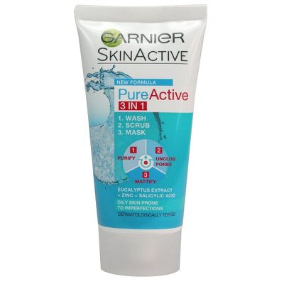 Pure active 3in1 wash, scrub, mask 50ml
