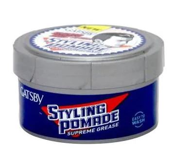 Slicked back style styling pomade for men supreme grease 80g