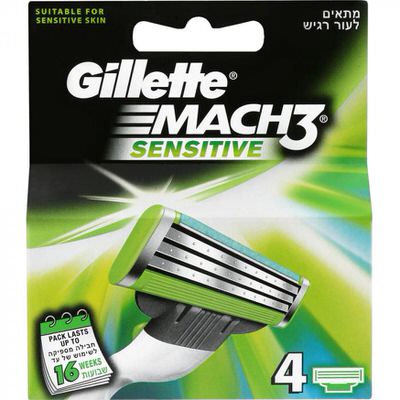 Mach 3 sensitive refill cartridges 4's