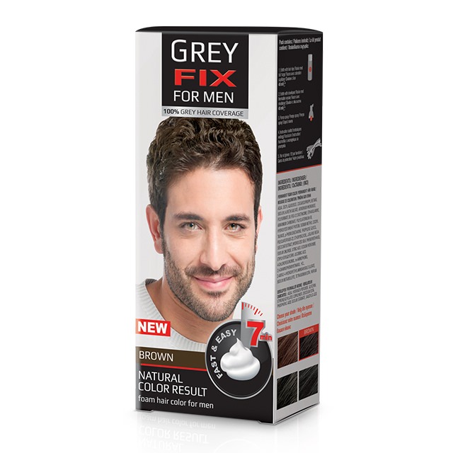 Grey fix hair color cream for men brown 80ml