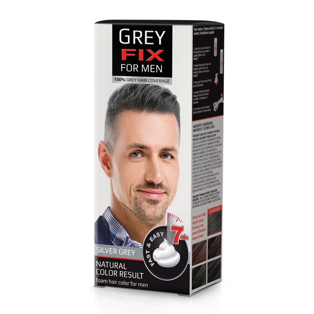 Grey fix hair color cream for men silver grey 80ml
