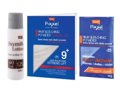 Pixxel hair bleaching powder extreme lift 9+  15g+50ml