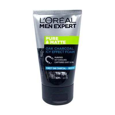 Men expert pure&matte oak charcoal icy effect foam 100ml