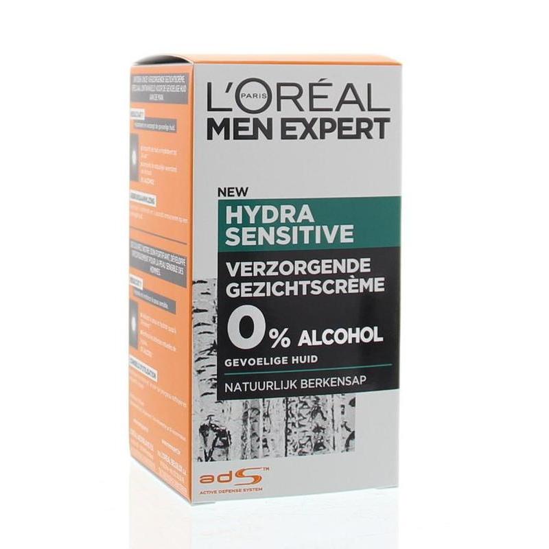 Men expert hydra sensitive face care 0% alcohol cream 50ml