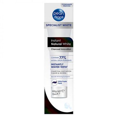 Instant natural white charcoal toothpaste 100g