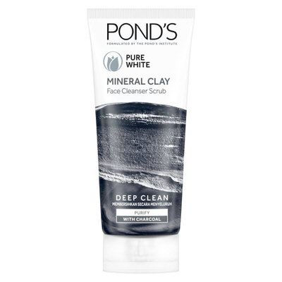 Pure white mineral clay face cleanser scrub 90g