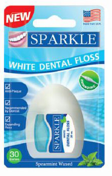 White dental floss 30 meters