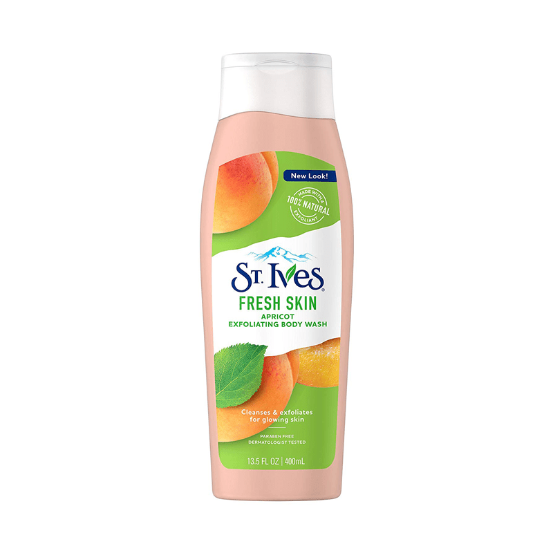 Fresh skin apricot exfoliating body wash 400ml