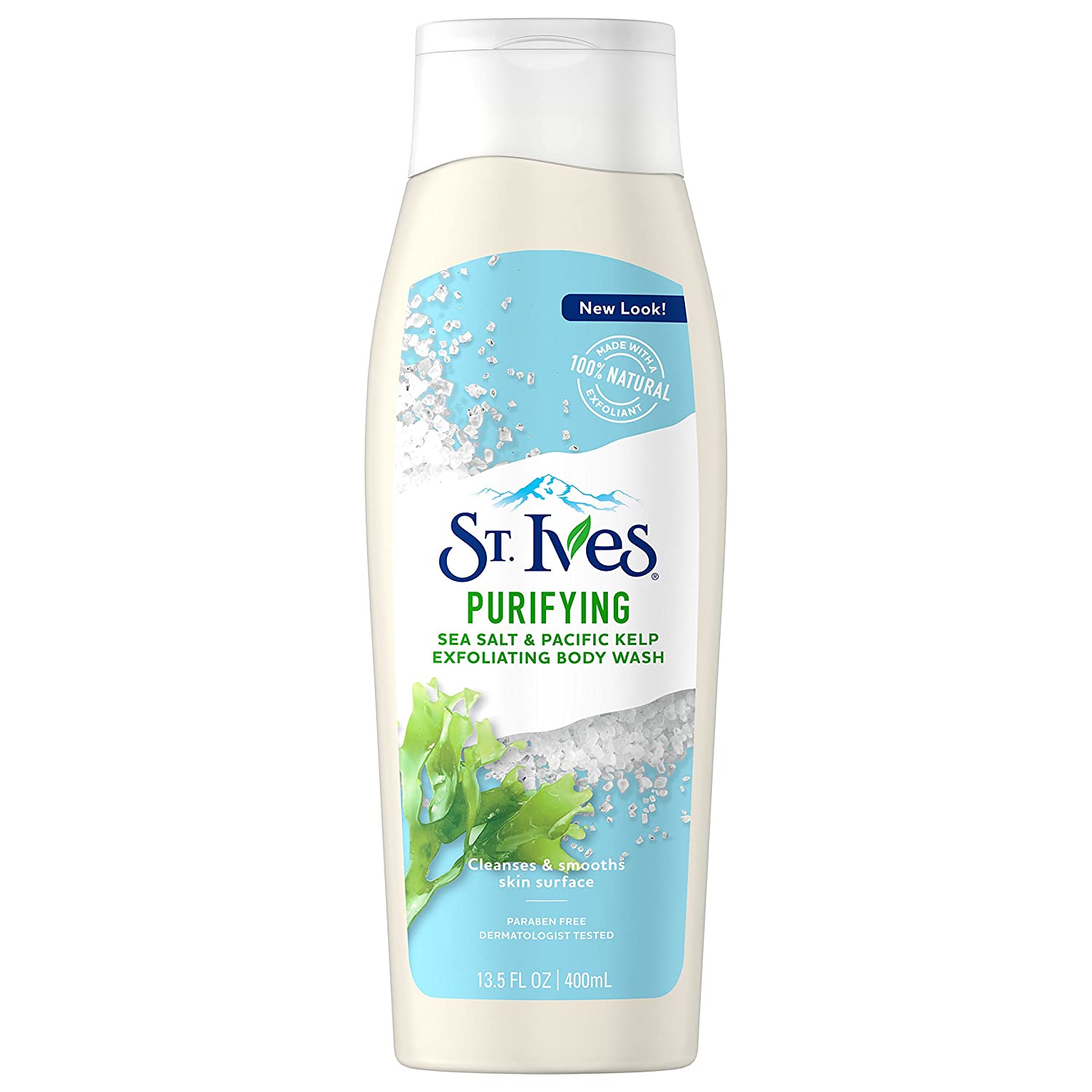 Purifying sea salt & pacific kelp exfoliating body wash 400ml