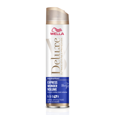 Deluxe express wonder volume hair spray 4 extra strong hold 250ml